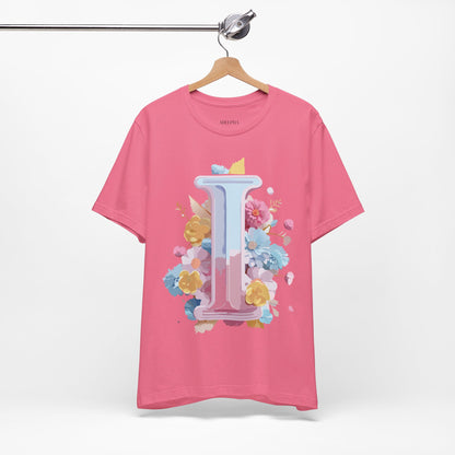 Natural Cotton Tee Shirt - Letters Collection - I Printify