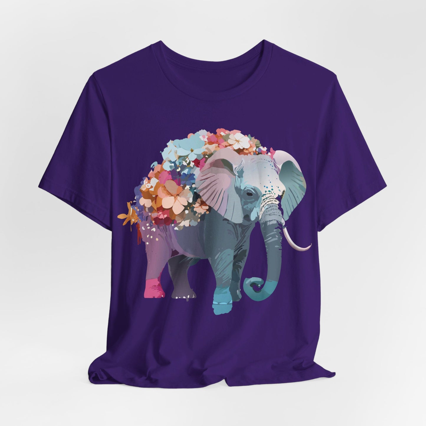 Natural Cotton Tee Shirt with Elephant