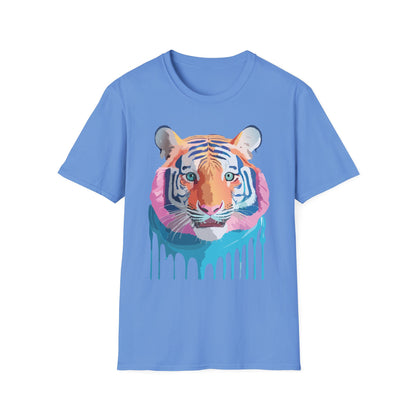 Tiger Print Unisex Softstyle Breathable Cotton Tee 64000 Gildan Shirt