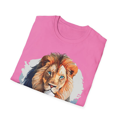 Lion Shirt Unisex Animal Tee Gildan Softstyle 64000 100 Percent Ring Spun Cotton