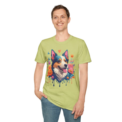 Animal Print Dog Shirt Unisex Softstyle Cotton Tee For Pet Lovers