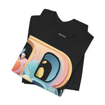 Natural Cotton Tee Shirt - Letters Collection - B Printify