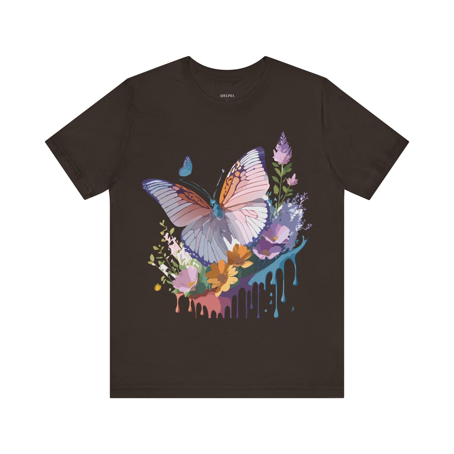 T-Shirt aus natürlicher Baumwolle mit Schmetterling