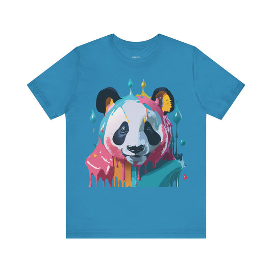 Natural Cotton Tee Shirt with Panda