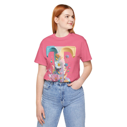 Natural Cotton Tee Shirt - Letters Collection - T Printify