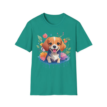 Dog Shirt Animal Print Tee Unisex Gildan Softstyle 64000 Cotton Tee