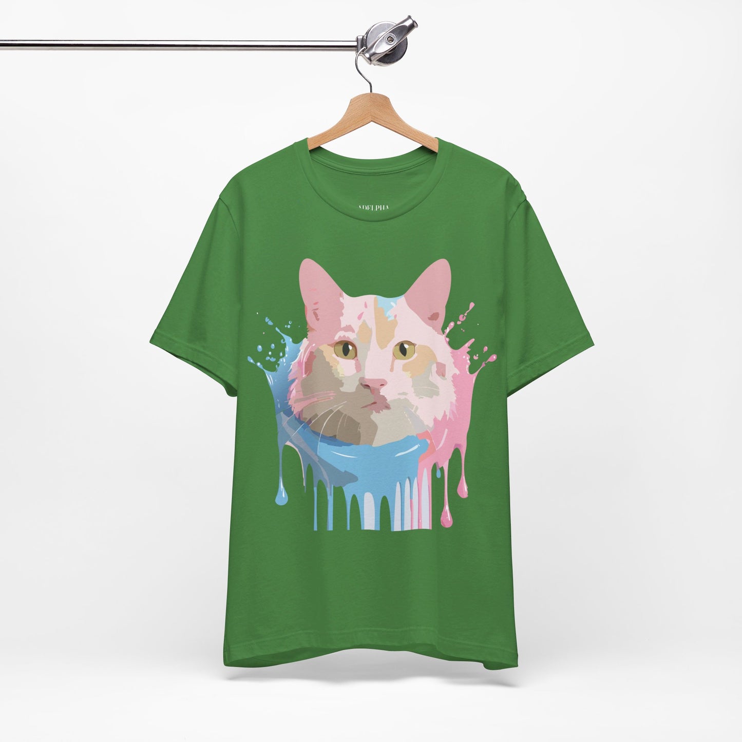 T-shirt en coton naturel avec chat