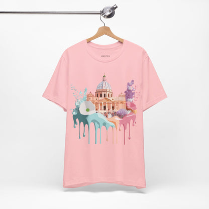 Natural Cotton Tee Shirt - Beautiful Places Collection - Rome Printify