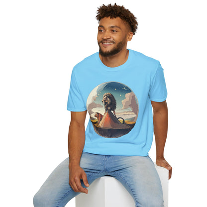 Lion Graphic T Shirt Unisex Softstyle 64000 Gildan 100 Percent Cotton Tee