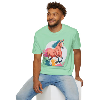 Unisex Horse Shirt Tee Gildan Softstyle 64000 Premium Ringspun Cotton