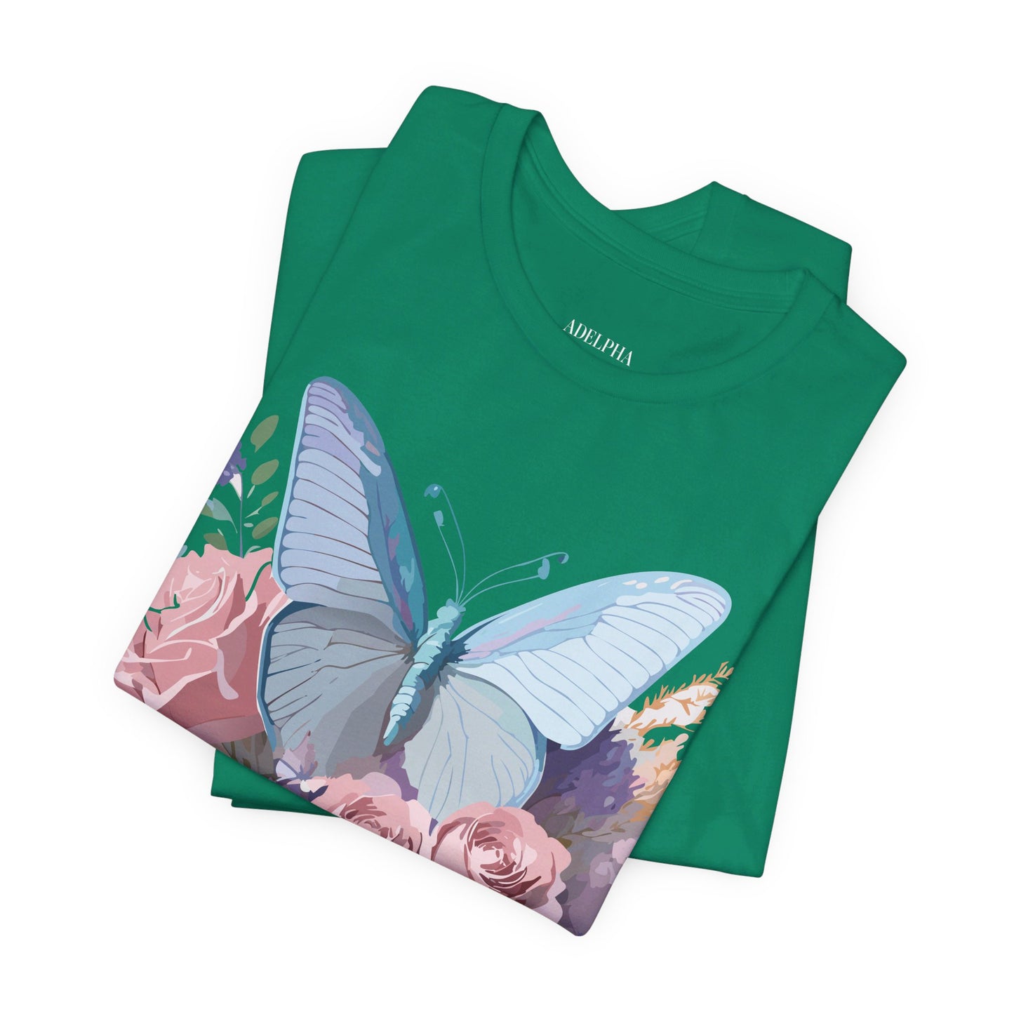 T-shirt en coton naturel avec papillon