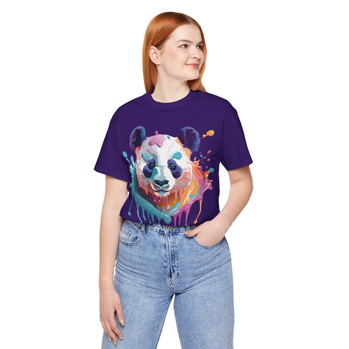 Natural Cotton Tee Shirt with Panda