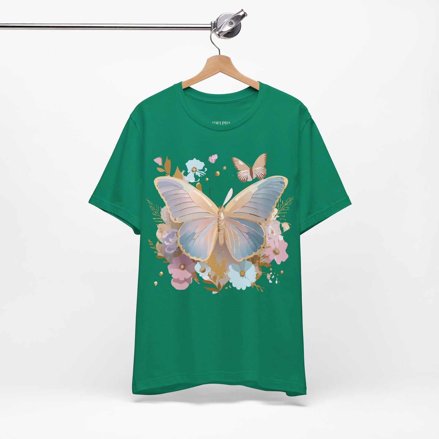 T-shirt en coton naturel avec papillon