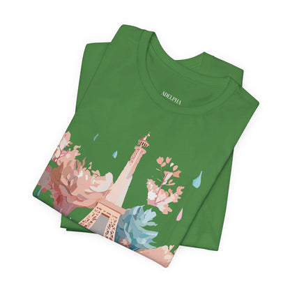 Natural Cotton Tee Shirt - Beautiful Places Collection - Paris Printify