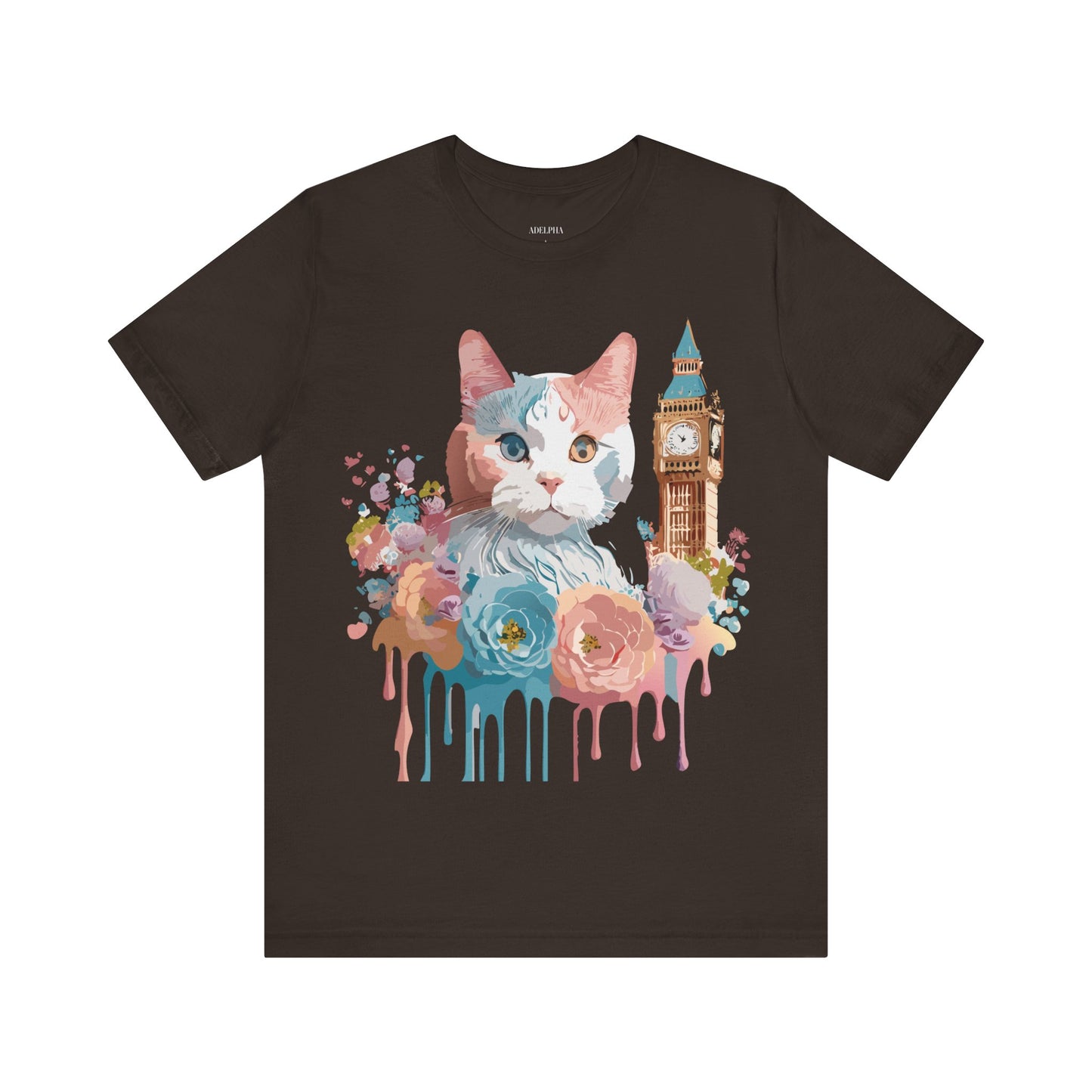 T-Shirt aus natürlicher Baumwolle mit Katze