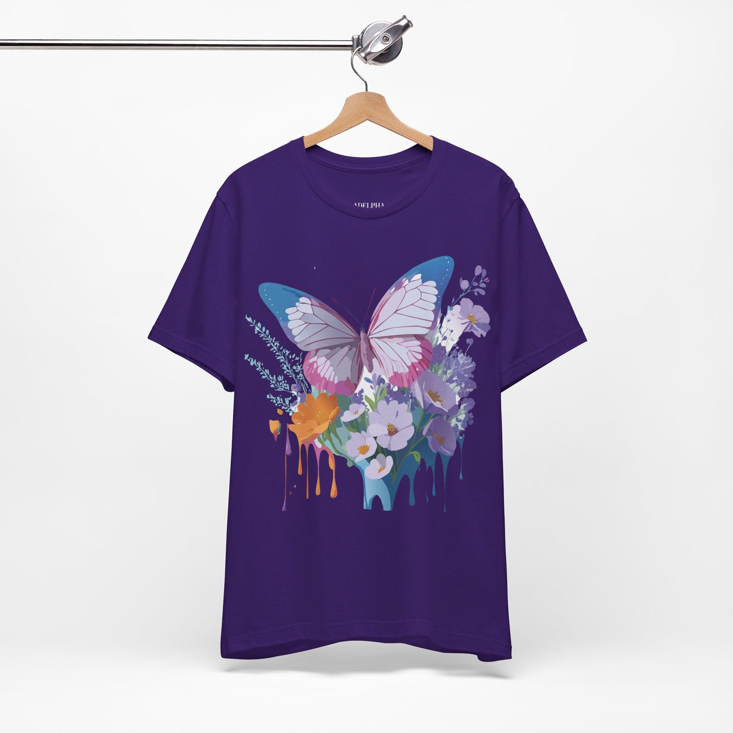 T-Shirt aus natürlicher Baumwolle mit Schmetterling