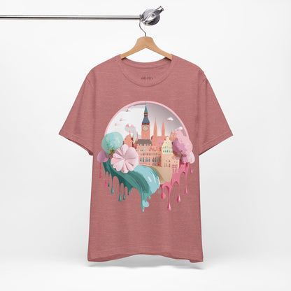 Natural Cotton Tee Shirt - Beautiful Places Collection - Prague Printify