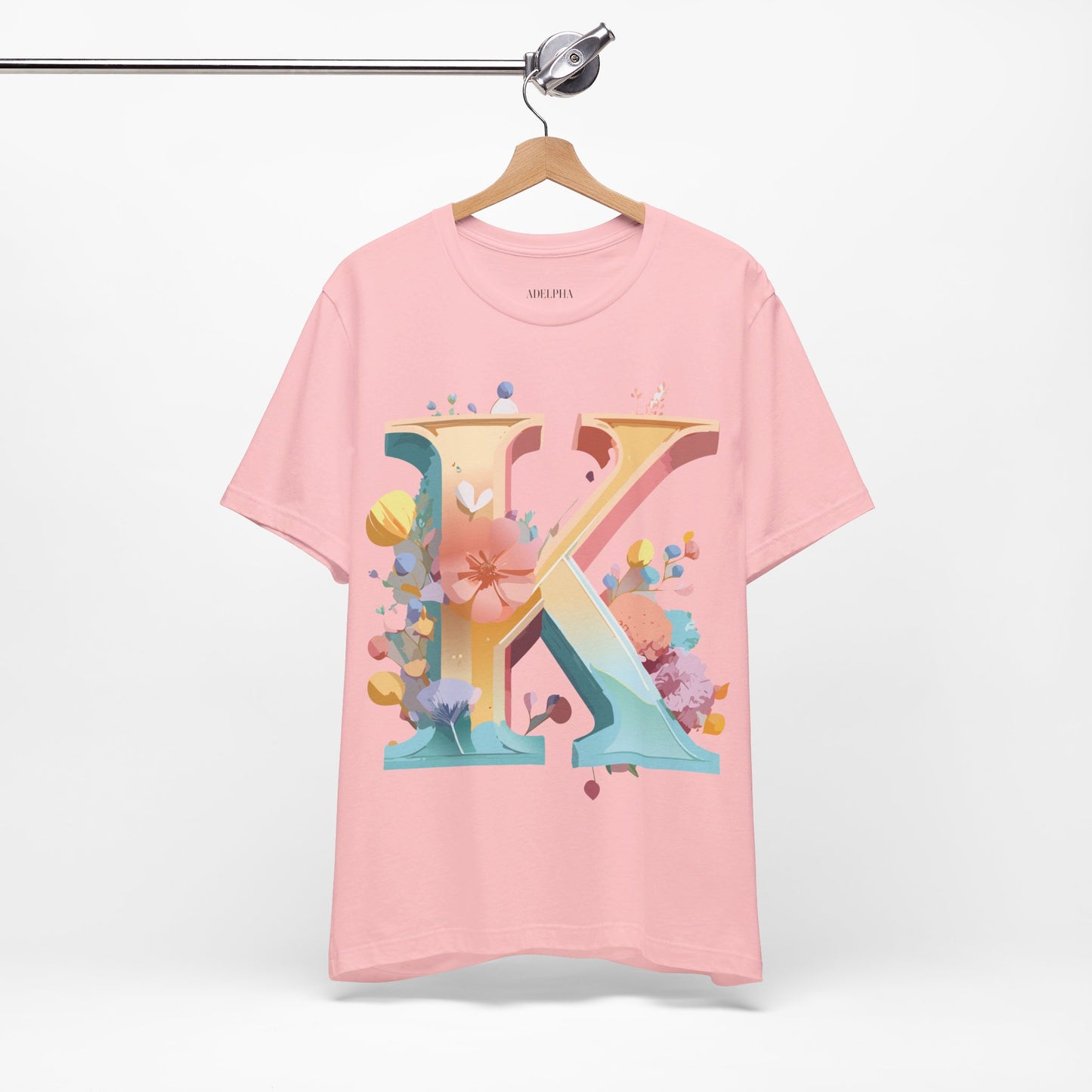 Natural Cotton Tee Shirt - Letters Collection - K