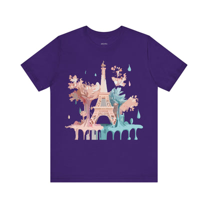 Natural Cotton Tee Shirt - Beautiful Places Collection - Paris Printify