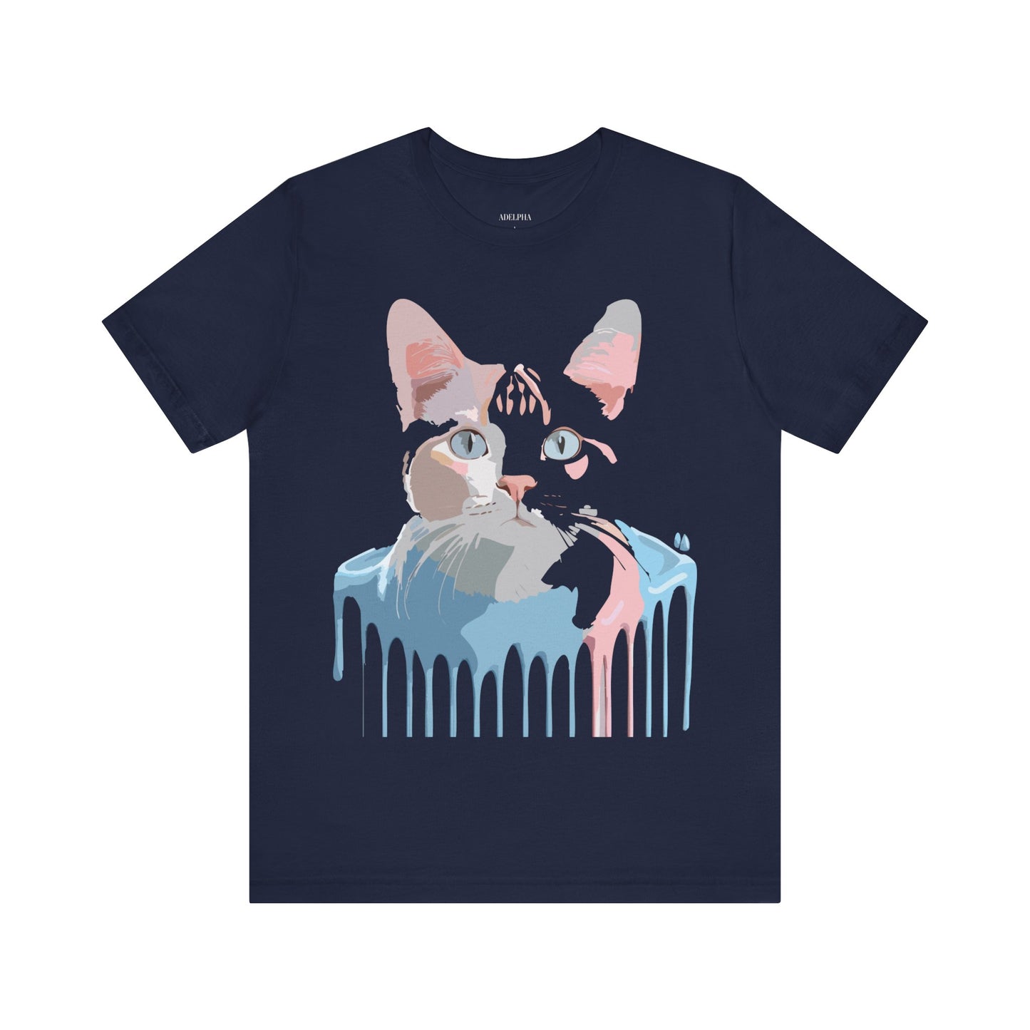 T-Shirt aus natürlicher Baumwolle mit Katze