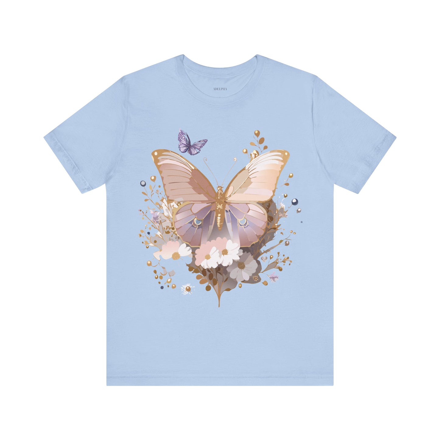 T-shirt en coton naturel avec papillon