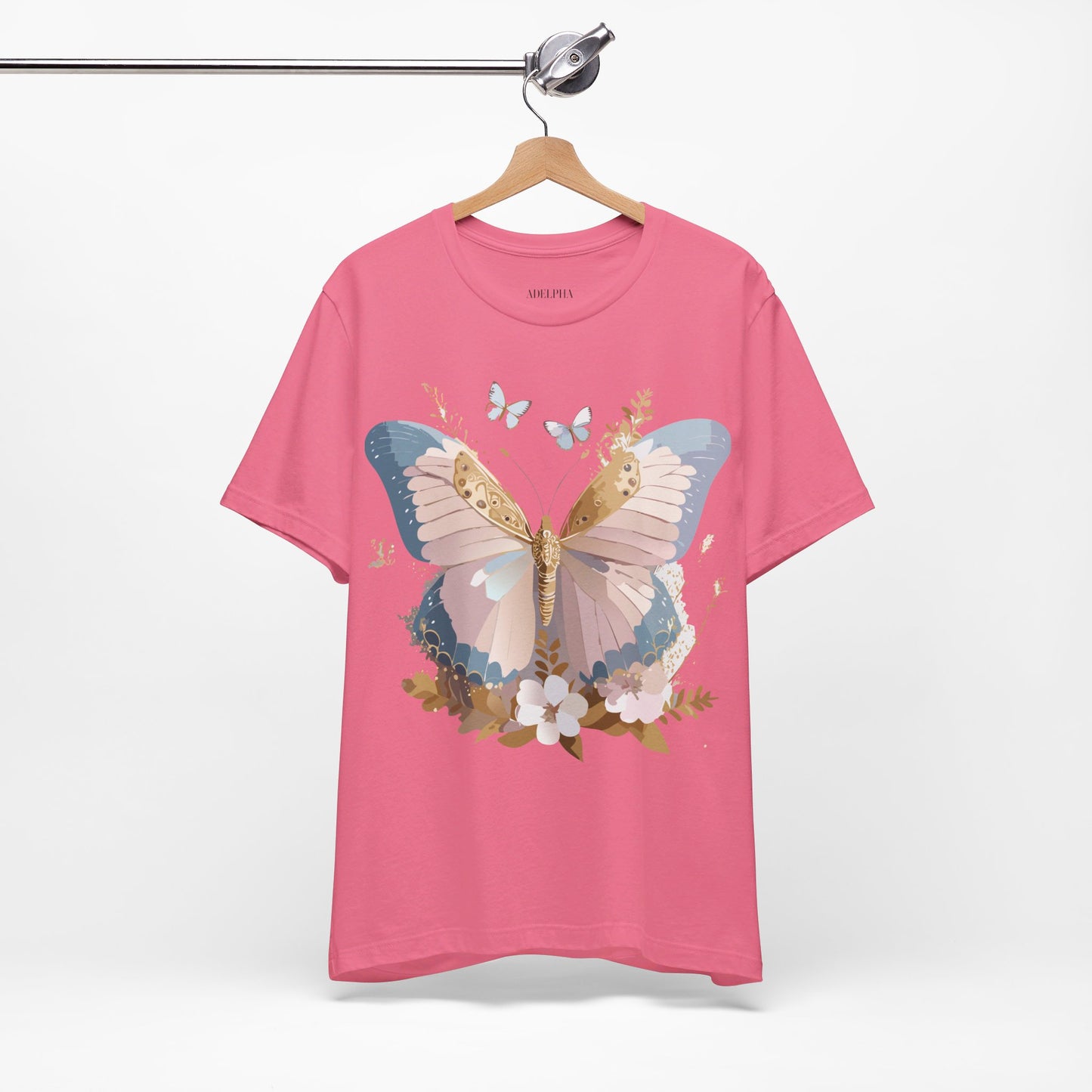 T-shirt en coton naturel avec papillon