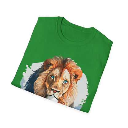 Lion Shirt Unisex Animal Tee Gildan Softstyle 64000 100 Percent Ring Spun Cotton