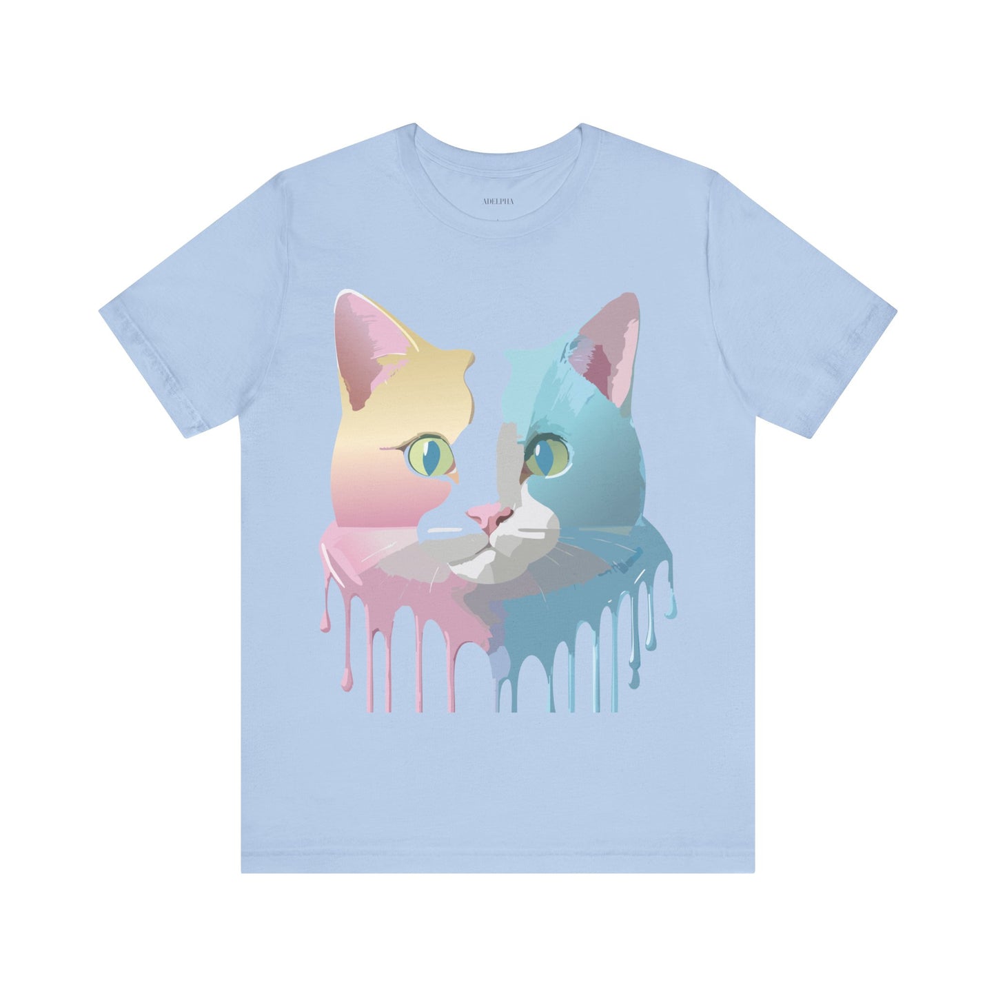 Natural Cotton Tee Shirt with Cat