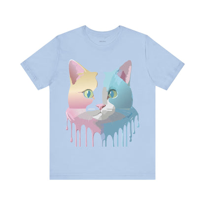 Natural Cotton Tee Shirt with Cat Printify