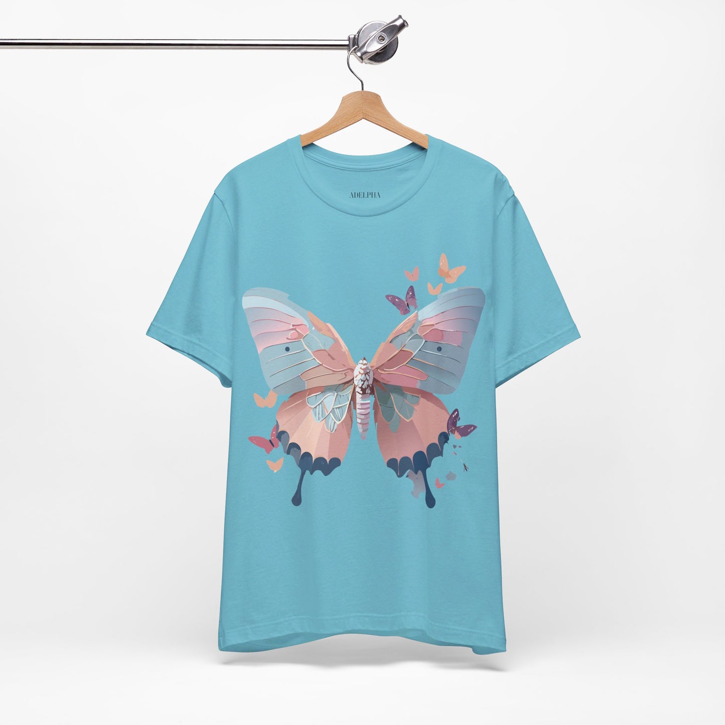 T-Shirt aus natürlicher Baumwolle mit Schmetterling