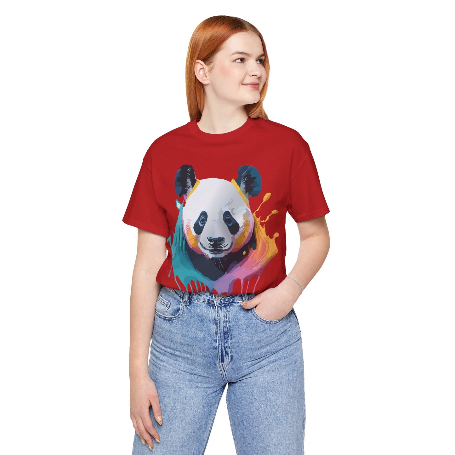 Natural Cotton Tee Shirt with Panda