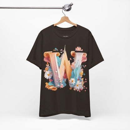 Natural Cotton Tee Shirt - Letters Collection - W Printify