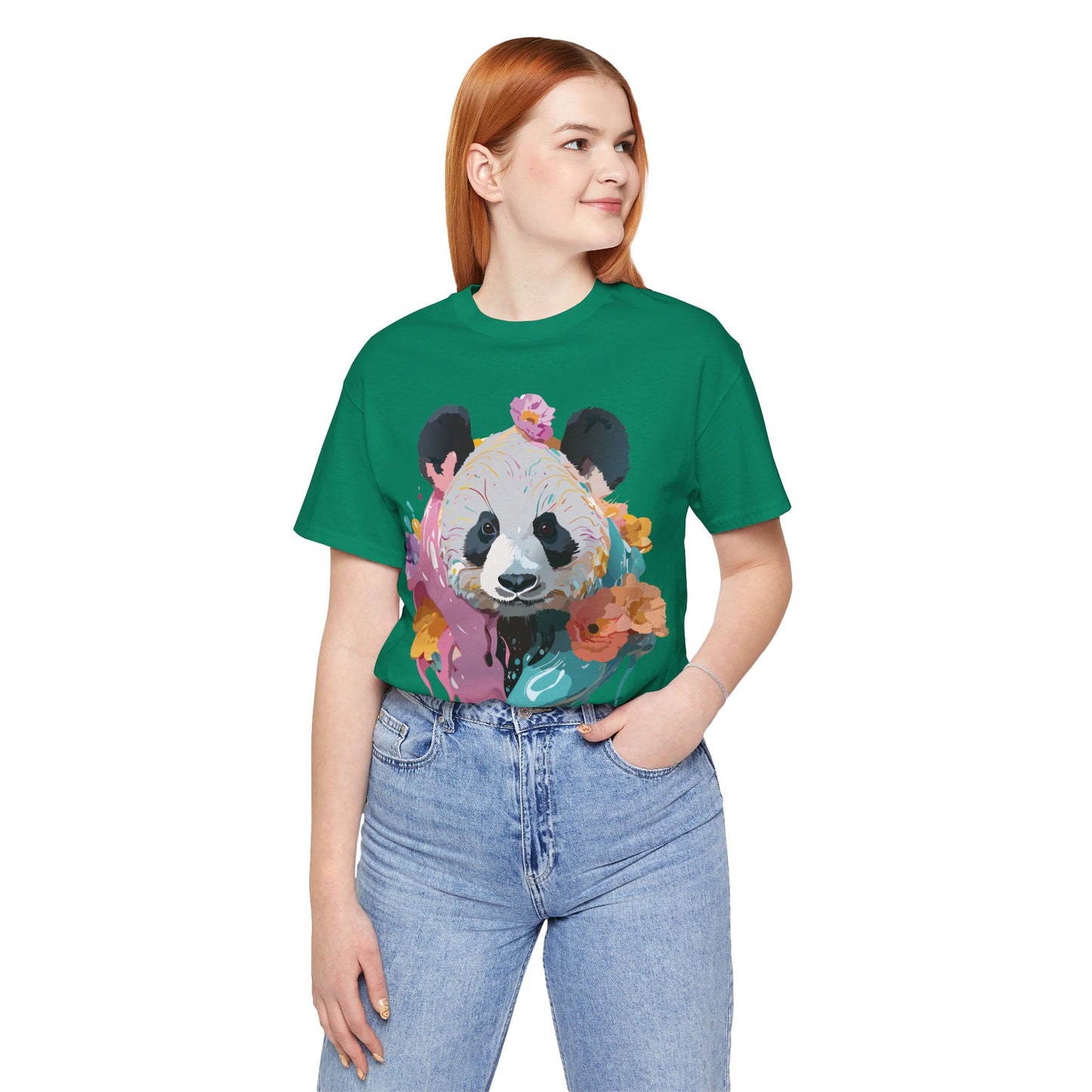 T-shirt en coton naturel avec panda