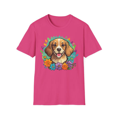 Dog Lover Unisex Animal Print T Shirt Cotton Tee Gildan Softstyle 64000