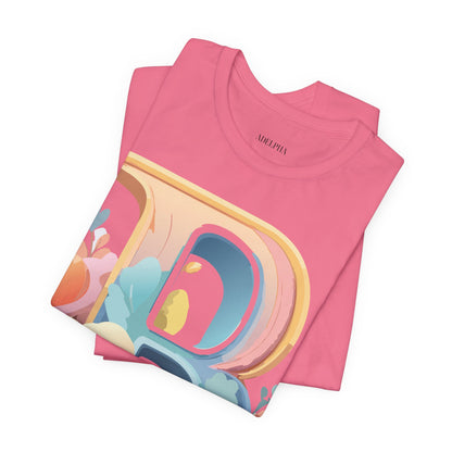 Natural Cotton Tee Shirt - Letters Collection - B Printify