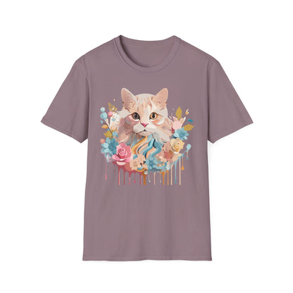 Unisex Cat Shirt Kitten Tee Cat Lover Tee Softstyle 64000 Gildan