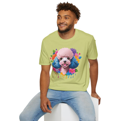 Unisex Dog Shirt Softstyle Tee 100 Percent Cotton Animal Print