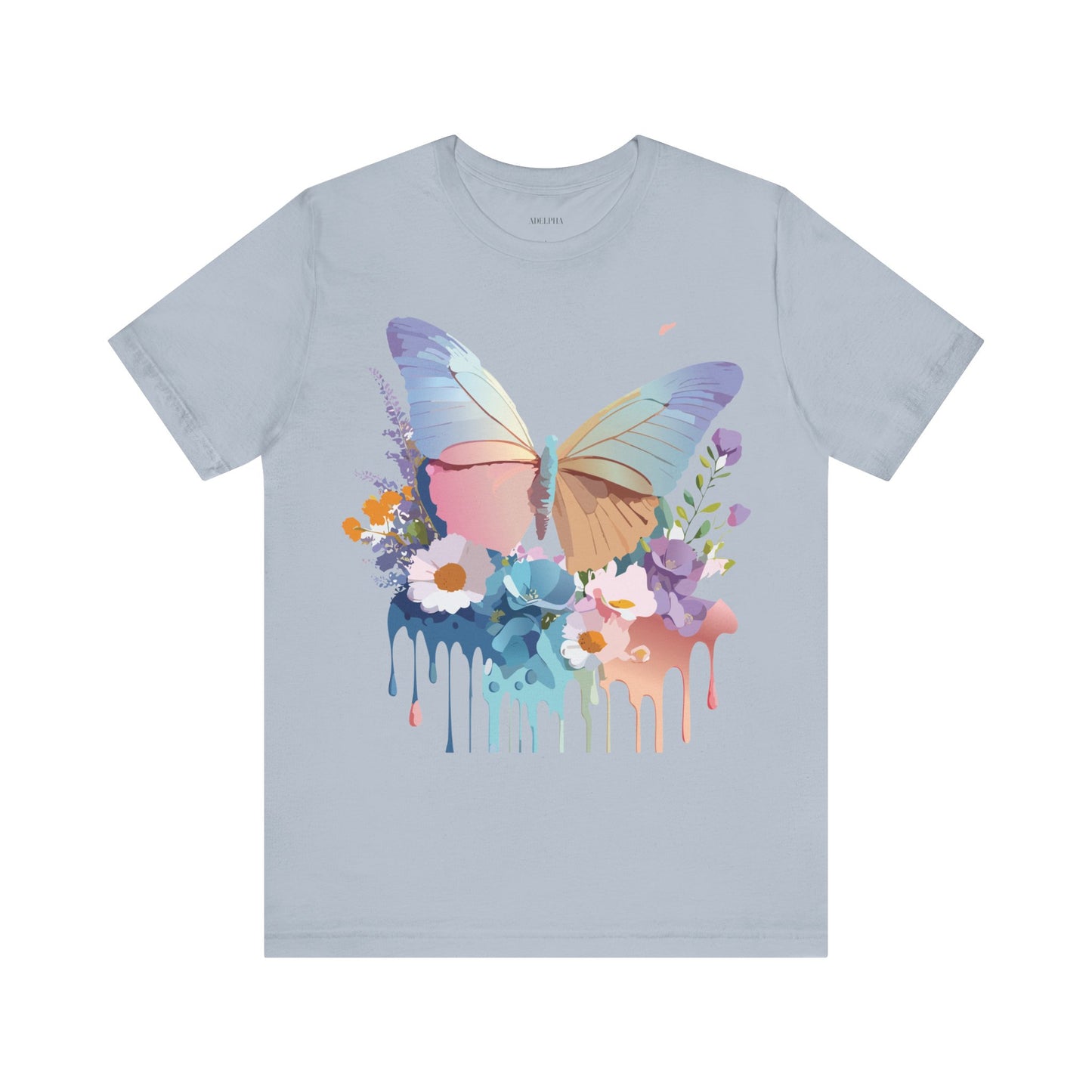 T-Shirt aus natürlicher Baumwolle mit Schmetterling