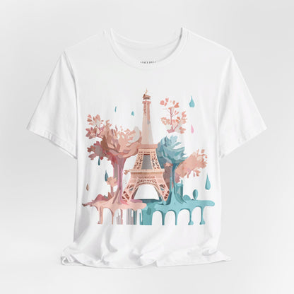 Natural Cotton Tee Shirt - Beautiful Places Collection - Paris Printify