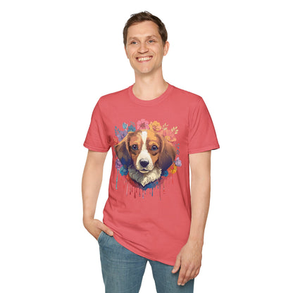 Unisex Dog Shirt Animal Print Tee Gildan Softstyle 64000 Cotton