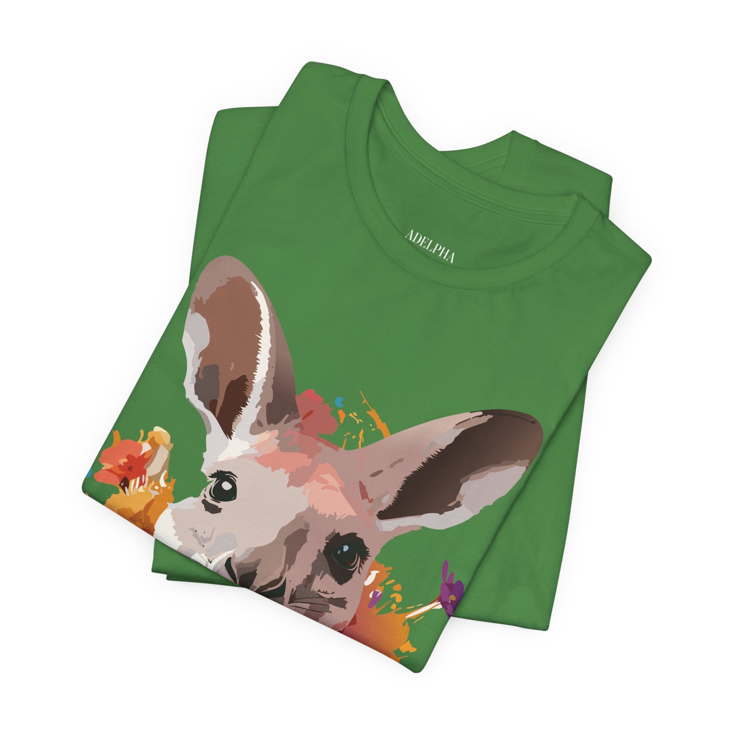 Natural Cotton Tee Shirt with Kangaroo