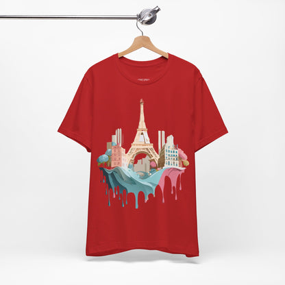 Natural Cotton Tee Shirt - Beautiful Places Collection - Paris Printify