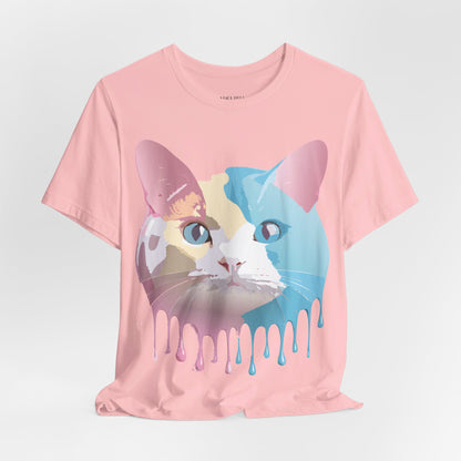 Natural Cotton Tee Shirt with Cat Printify