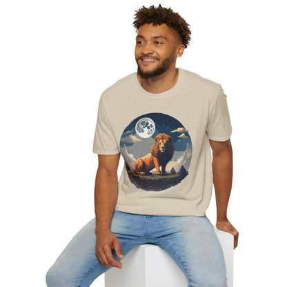 Lion Shirt Unisex Animal Tee Softstyle 64000 100 Percent Ring-Spun Cotton