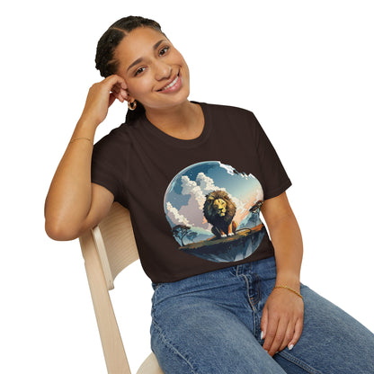 Lion Shirt Unisex Animal Tee Gildan Softstyle 64000 One Hundred Percent Cotton