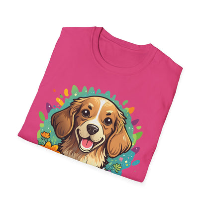 Dog Lover Unisex Animal Print T Shirt Cotton Tee Gildan Softstyle 64000
