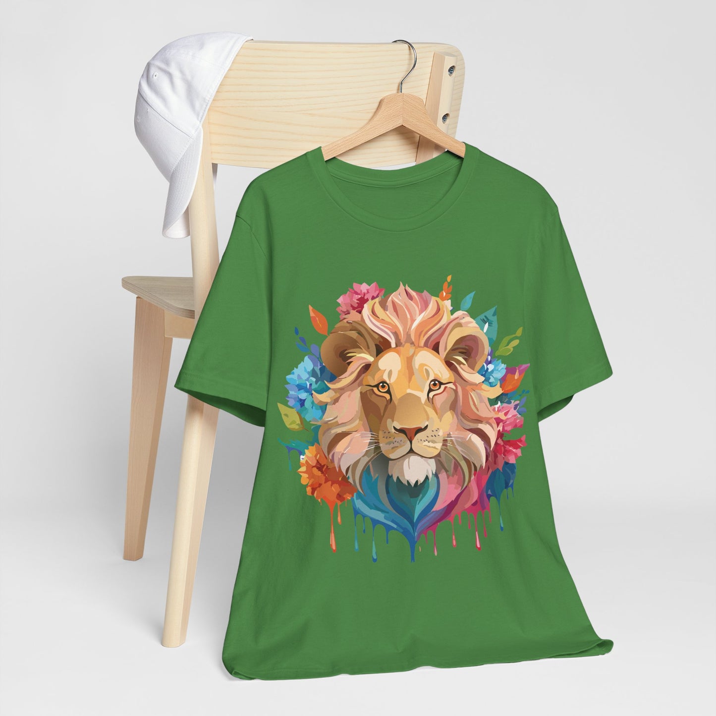 Natural Cotton Tee Shirt with Lion