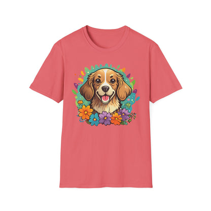Dog Lover Unisex Animal Print T Shirt Cotton Tee Gildan Softstyle 64000
