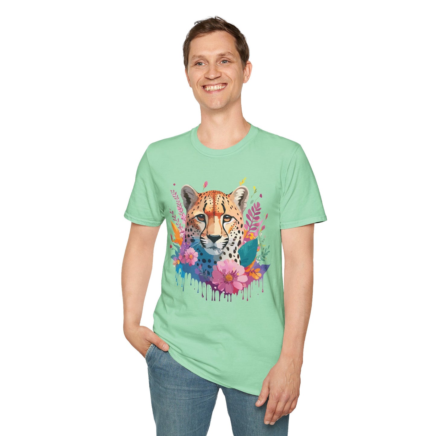 Cheetah Shirt, Shirt with Cheetah, Cheetah Tee, Shirt with Animals