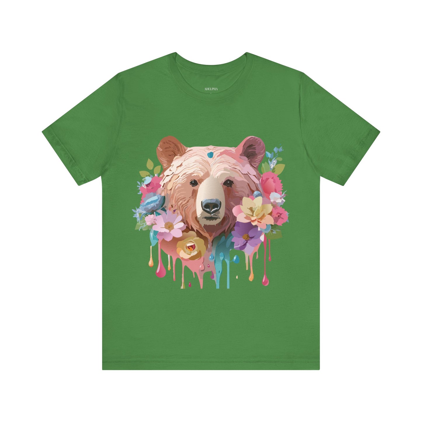 Natural Cotton Tee Shirt with Bear